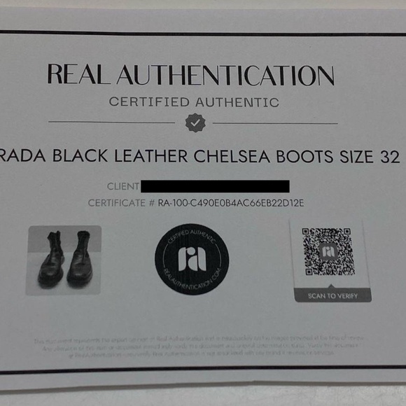 PRADA BLACK LEATHER CHELSEA BOOTS SIZE 32 - Picture 8 of 8